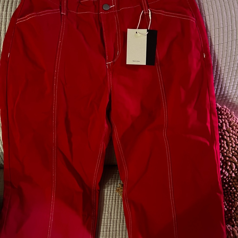 🎈Flamingals Red Wide Leg Pants - Picture 9 of 15